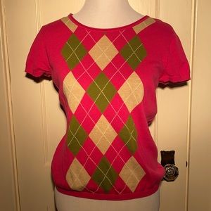 Argyle sweater short sleeve
